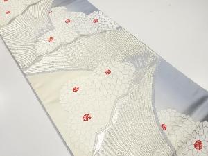 アンティーク　扇に菊模様織り出し袋帯（材料）